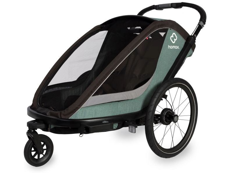 Hamax Veloanhänger Coccon Geräumiger Fahrradanhänger für zwei Kinder mit einfacher Falttechnik