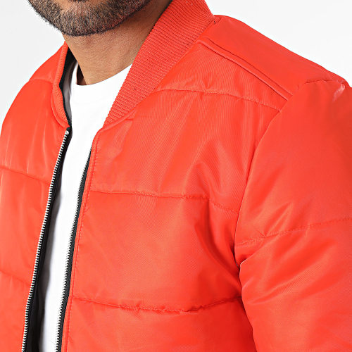 Veste Bomber Réversible Noir Orange