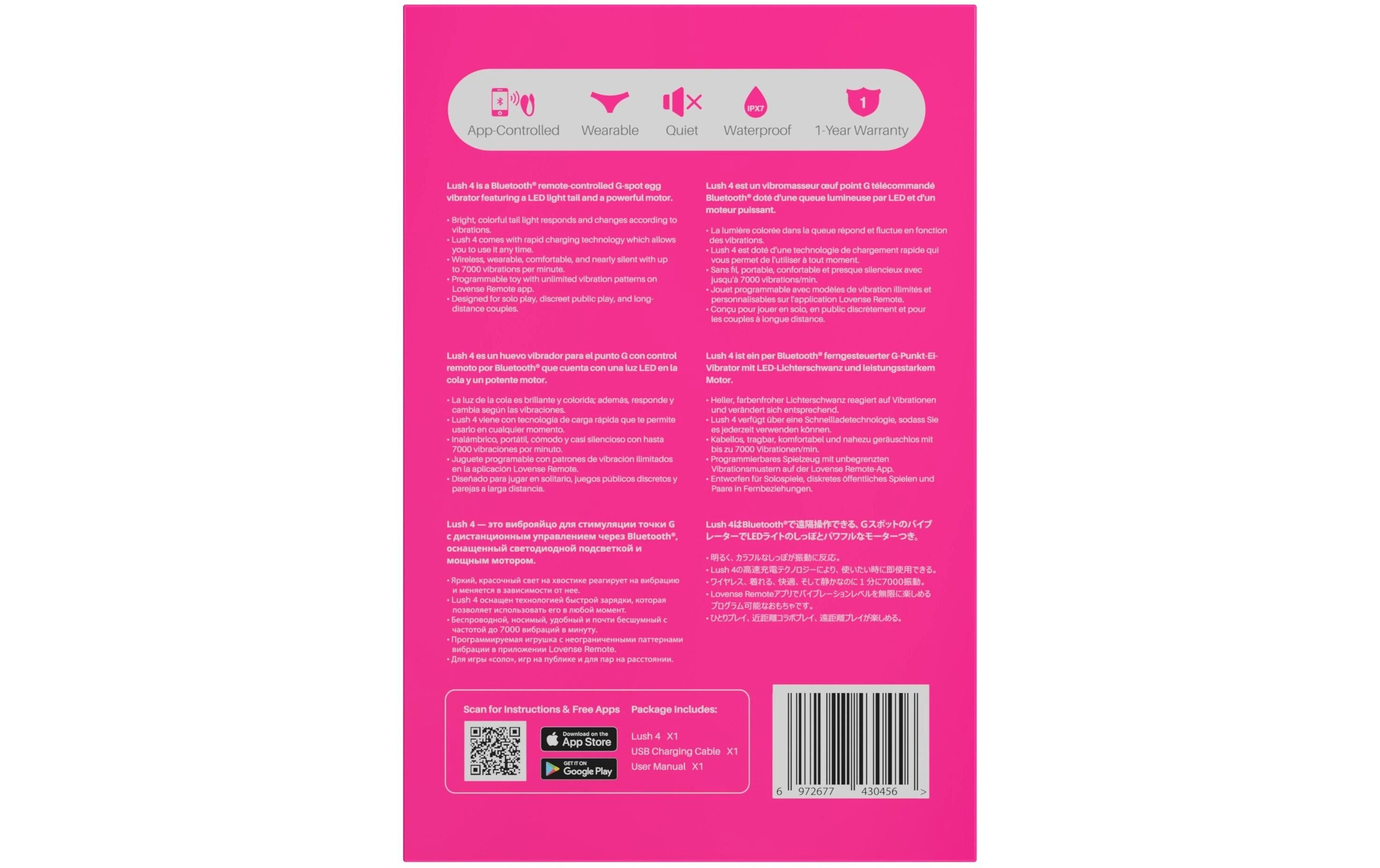 Vibro Ei Lush 4 Lush 4<br>Vibrationsei mit beeindruckenden Lichteffekten