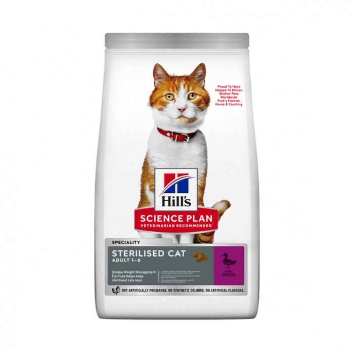 HILL'S Science Plan Sterilised Adult au Canard - Croquettes pour chat