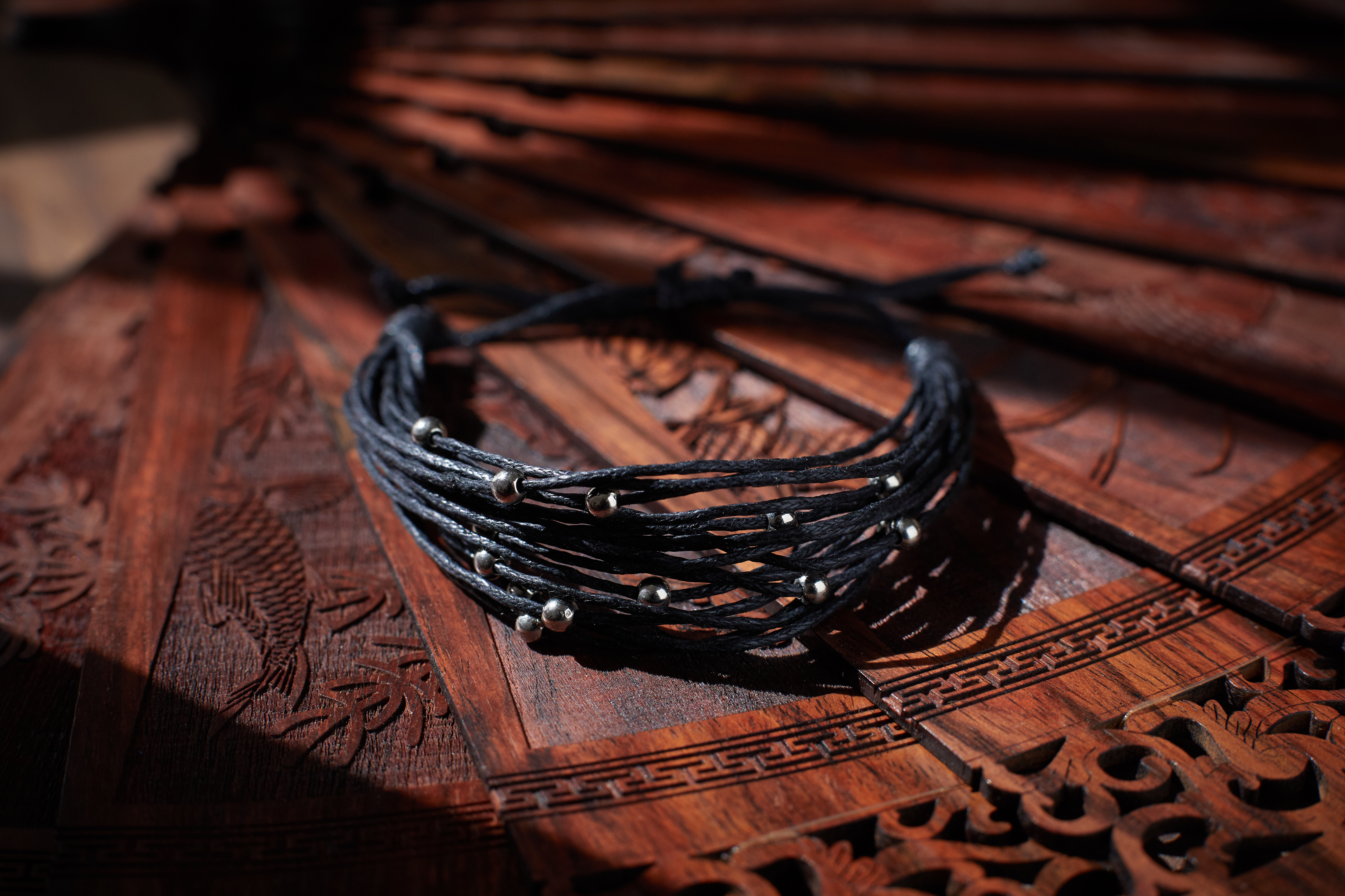 Armband 'Silver Ball' , schwarz günstig bestellen