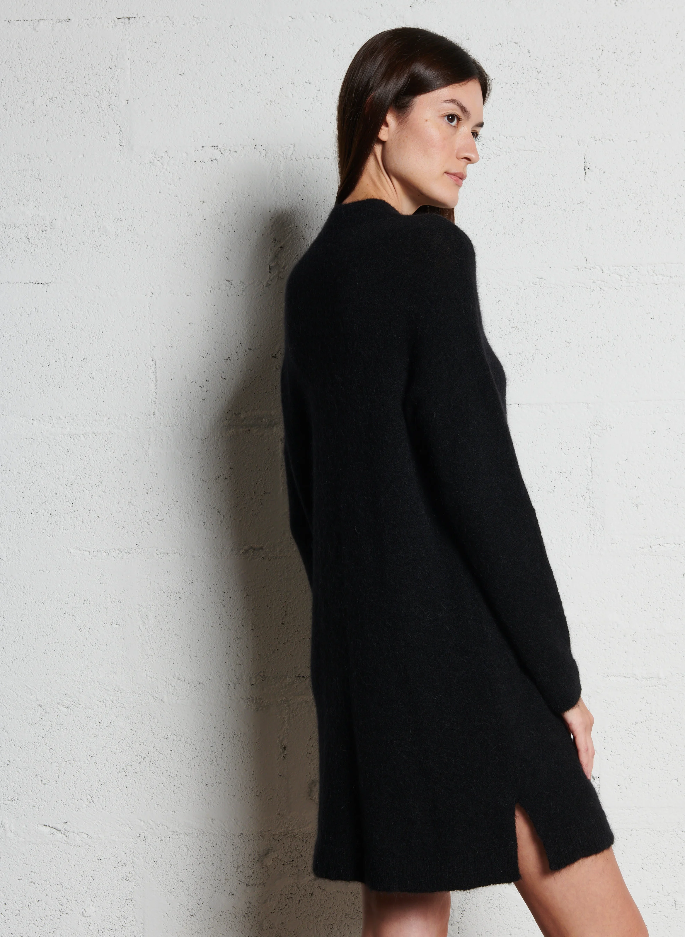BEMILIE - Robe courte col rond| Noir