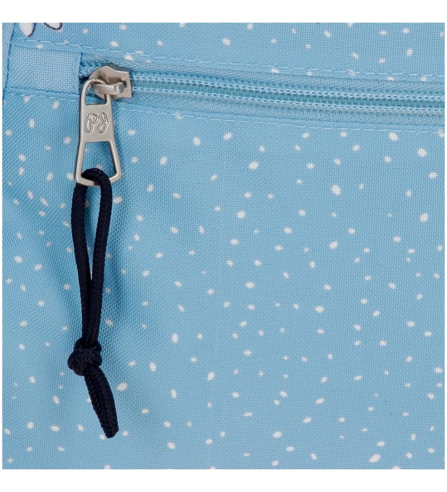 Mochila Pepe Jeans Katherine com compartimento duplo e rodinhas.