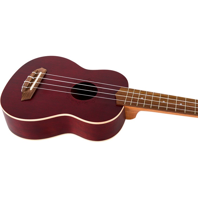 Flight Gemstone Series NUS380 Coral sopraan ukelele met gigbag