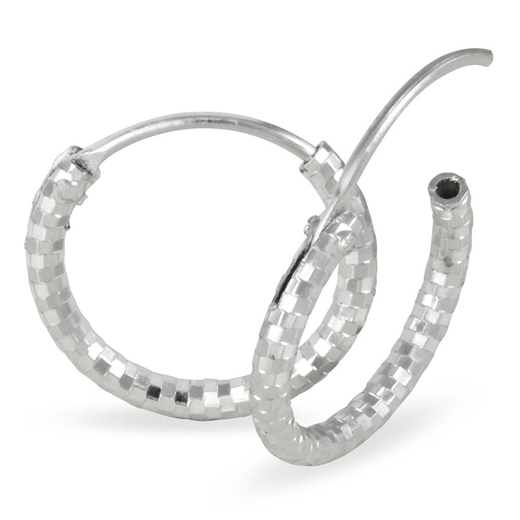 Créoles Argent Blanc Agathe