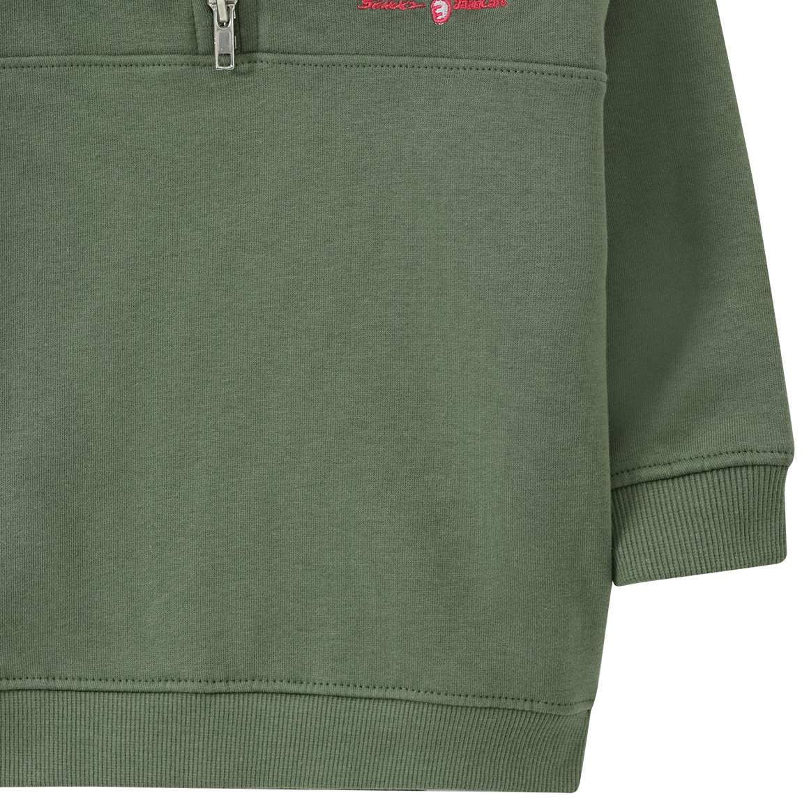 Jonas Nielsen Peanuts Sweatshirt im Troyer-Style dunkelgrün