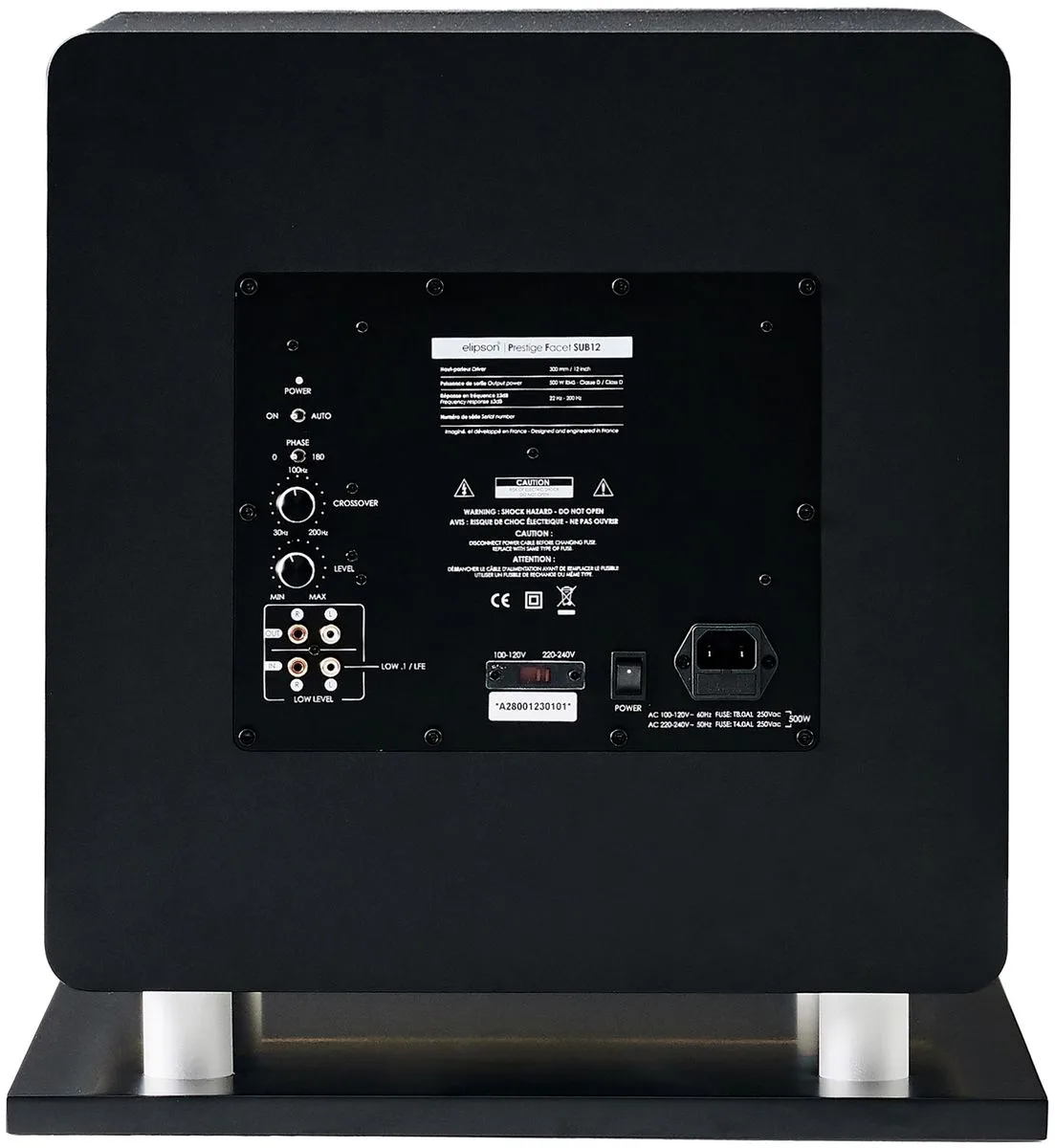 Elipson Prestige Facet Sub12 Noir Caissons de basses