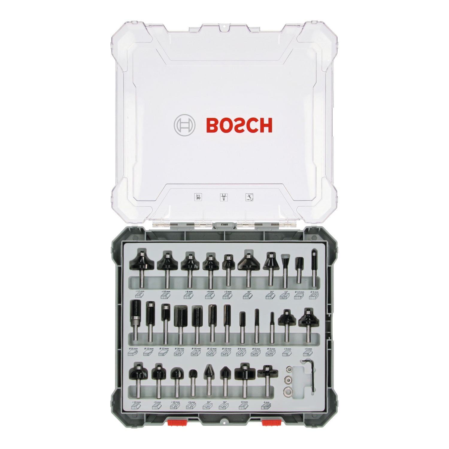 Bosch Professional 30-delige Frezenset met 8mm schacht - 2607017475