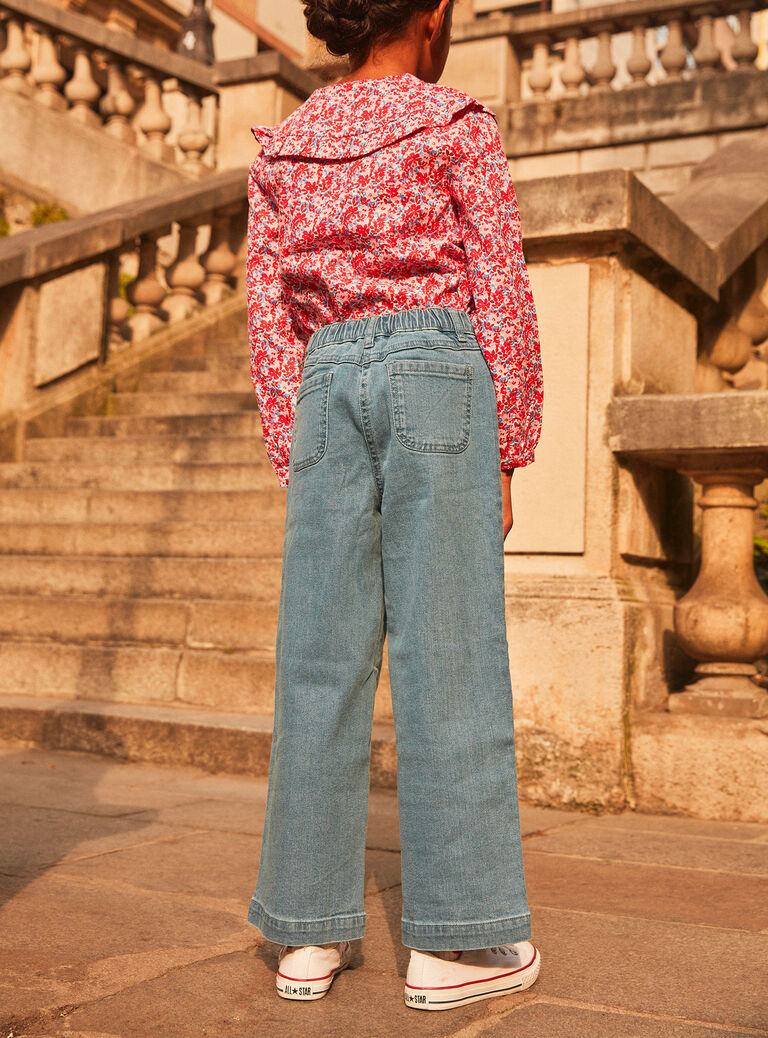 Jean flare denim clair