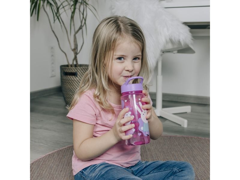 Scooli Trinkflasche Peppa Pig 500 ml, Pink/Rosa/Rot Trinkgefäss für Kinder