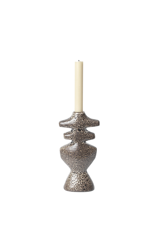 Ferm Living Yara kandelaar L dark sand