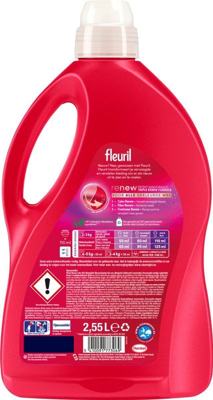 Fleuril Renew Kleur - Vloeibaar Wasmiddel - Voordeelverpakking - 51 Wasbeurten