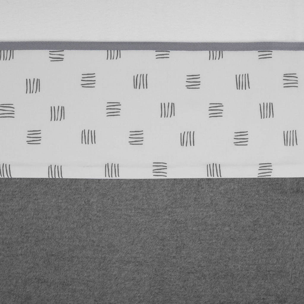 baby ledikantlaken 100x150 cm block stripe grijs