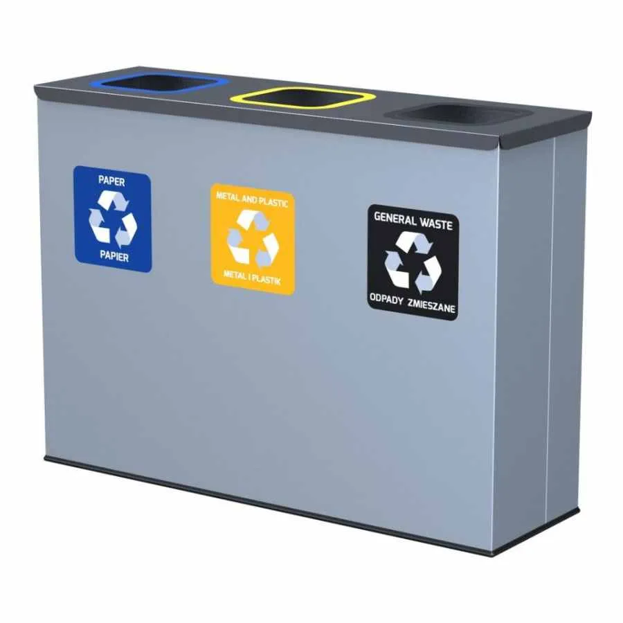 Affaldsbeholder 3x60 liter inkl. inderspande