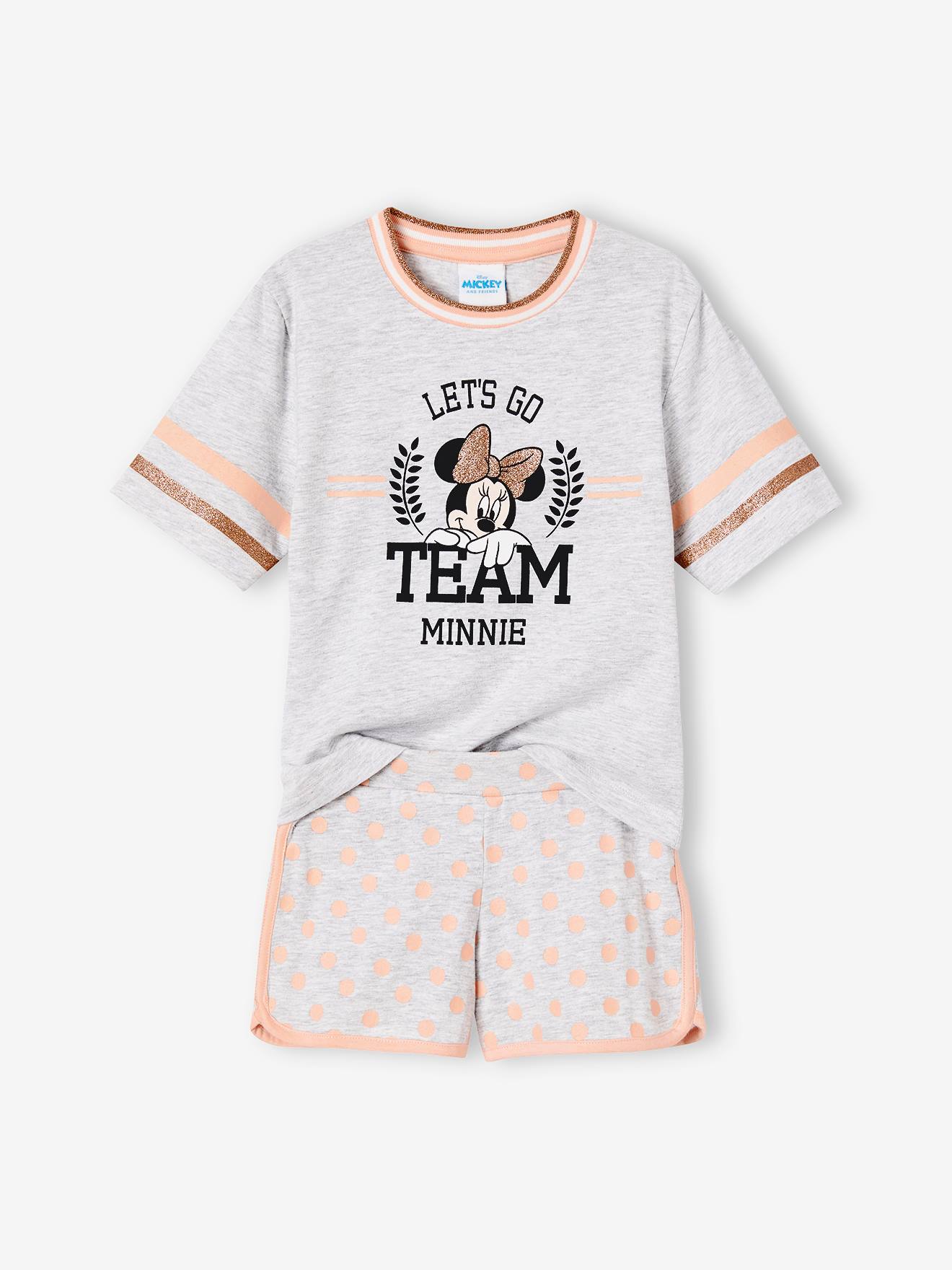Pijama curto DS® Minnie Mouse para meninas, cinza mesclado