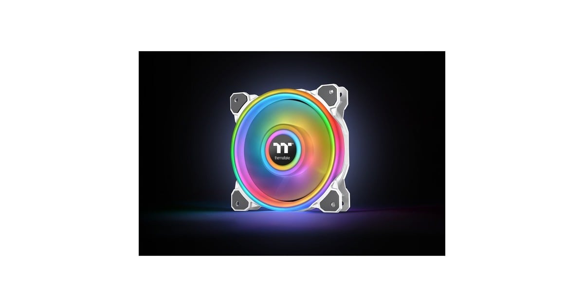 ThermaltakeRiing Quad 14 RGB Radiator Fan TT Premium Edition Single Fan Pack case fan  (Wit, 140 x 140 x 25 mm)