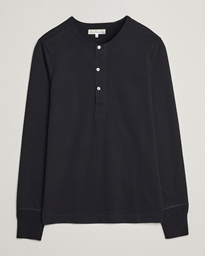 Merz b. Schwanen Classic Organic Cotton Henley Sweater Nature