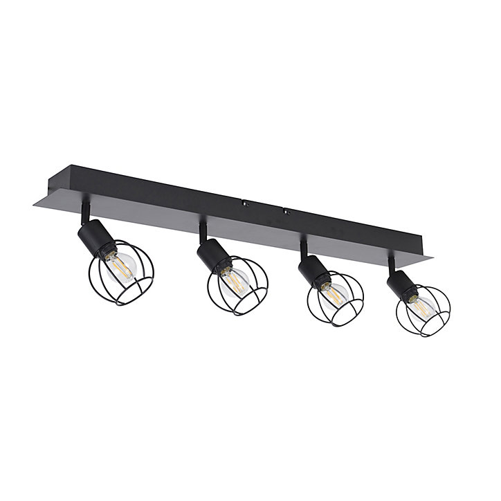 Réglette spot 4 lumières E14 40W Corep Owen L.76 x L.12,5 x H.19 cm