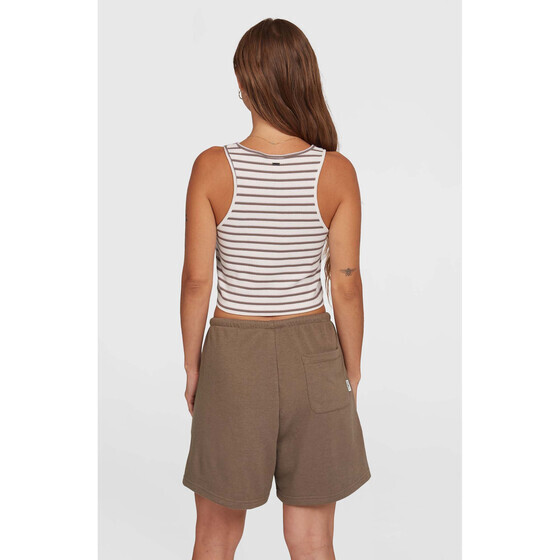 O'Neill Jess Rib Tank Top White Yarn Dye Stripe Damen SU25