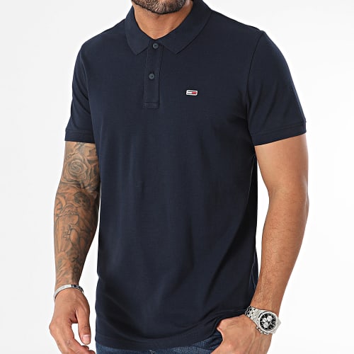 Polo Manches Courtes Slim Placket 8312 Bleu Marine
