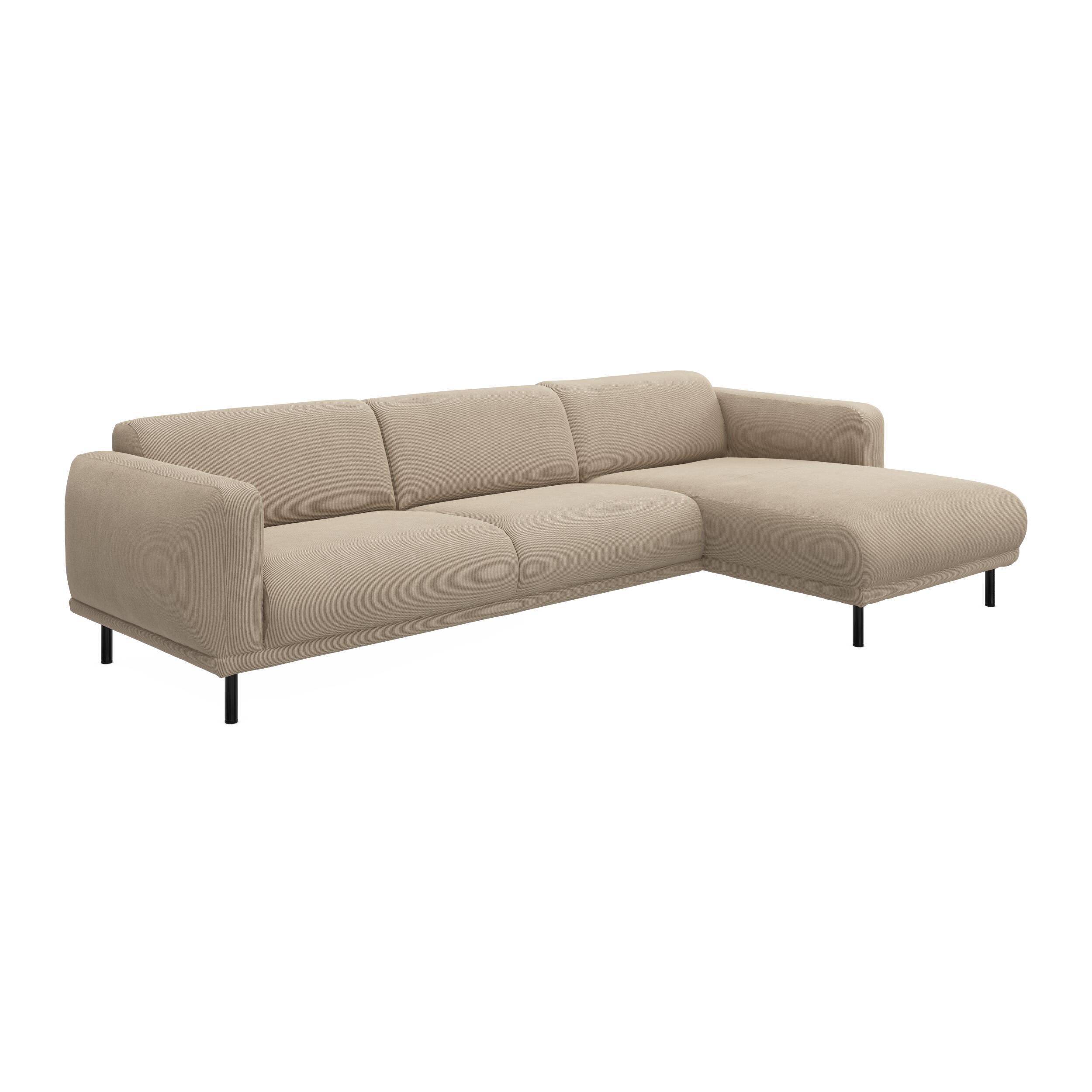 Parker højrevendt sofa med chaiselong