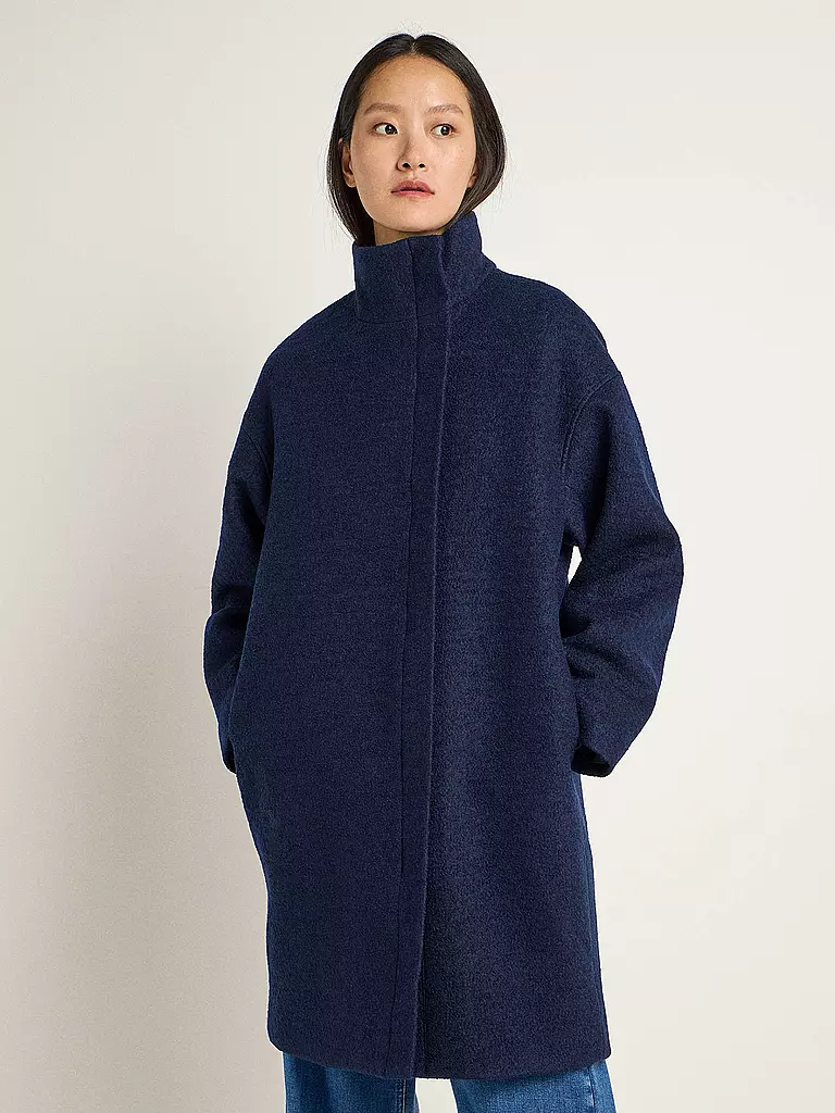 LANIUS Wollmantel Oversized Fit dunkelblau