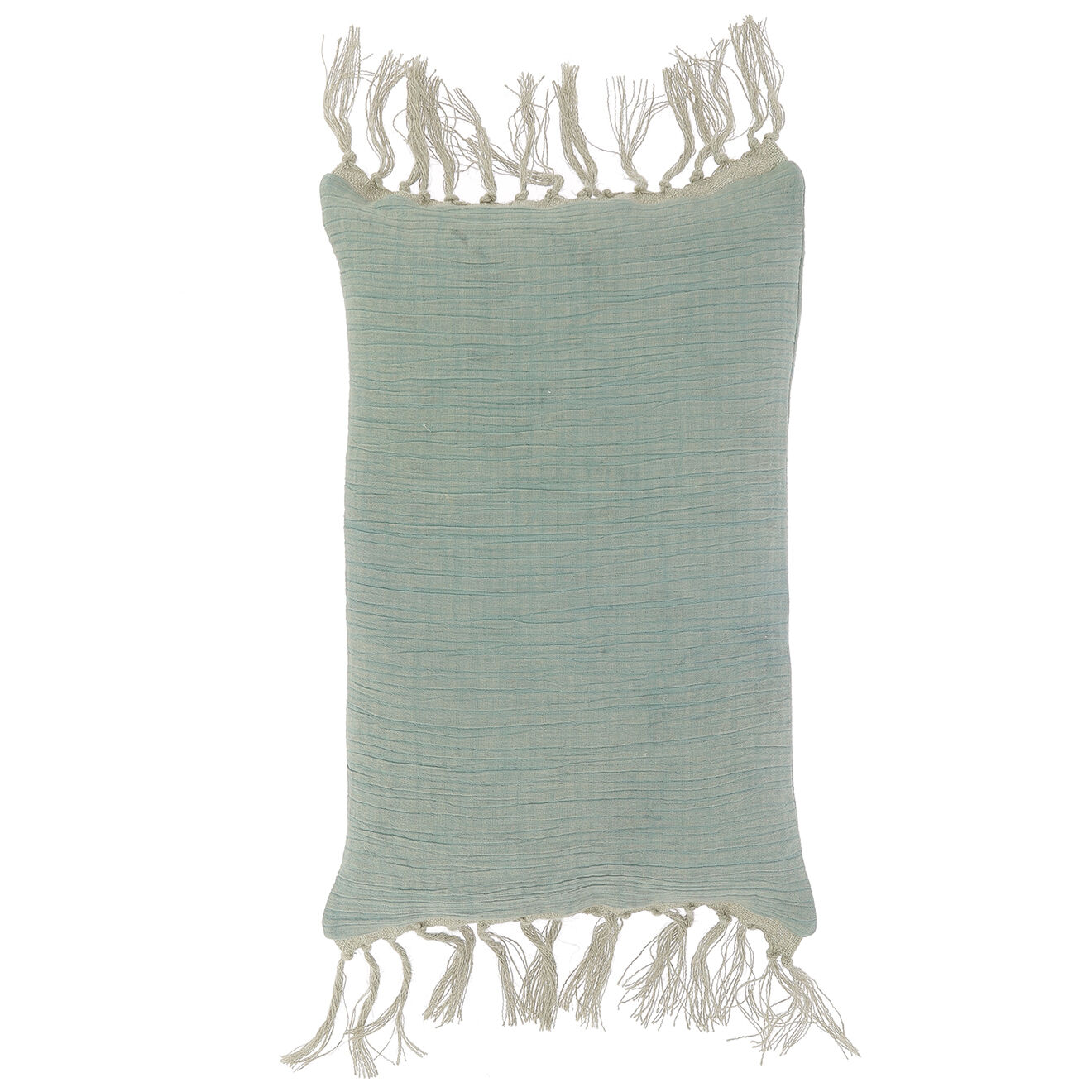 En Fil d'Indienne Housse de coussin Wavy céladon - 35x50 cm