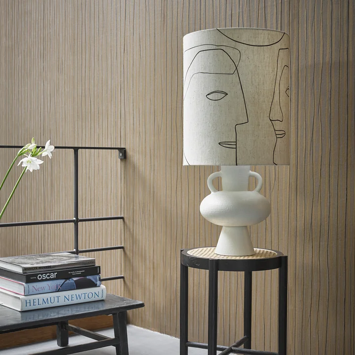 HKliving - Printed Faces Lampenschirm, L