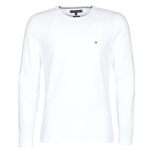 Tommy Hilfiger - STRETCH SLIM FIT LONG SLEEVE TEE - Blanc
