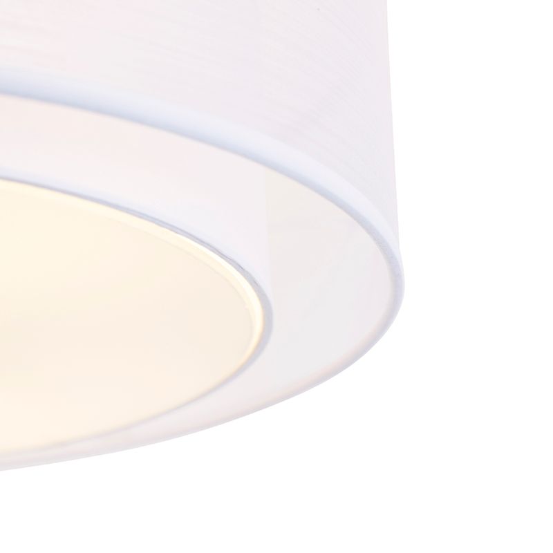 Moderne plafondlamp wit 50 cm 3-lichts - Drum Duo