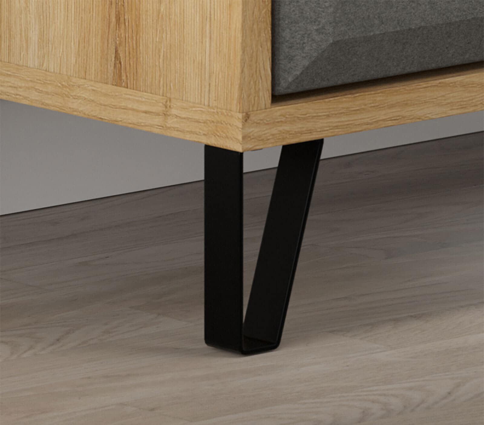 Schuhschrank Blanshe 79 x 95 cm Dark Grey/Eiche Navarra-Dekor