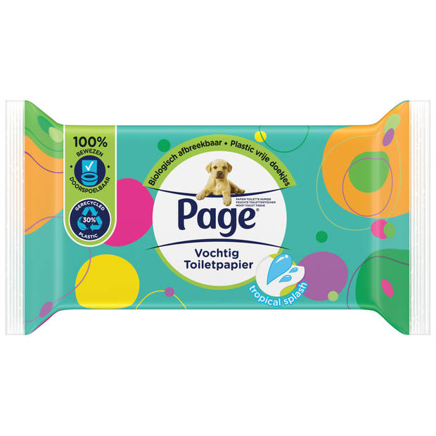 Page Vochtig Toiletpapier Tropical Splash