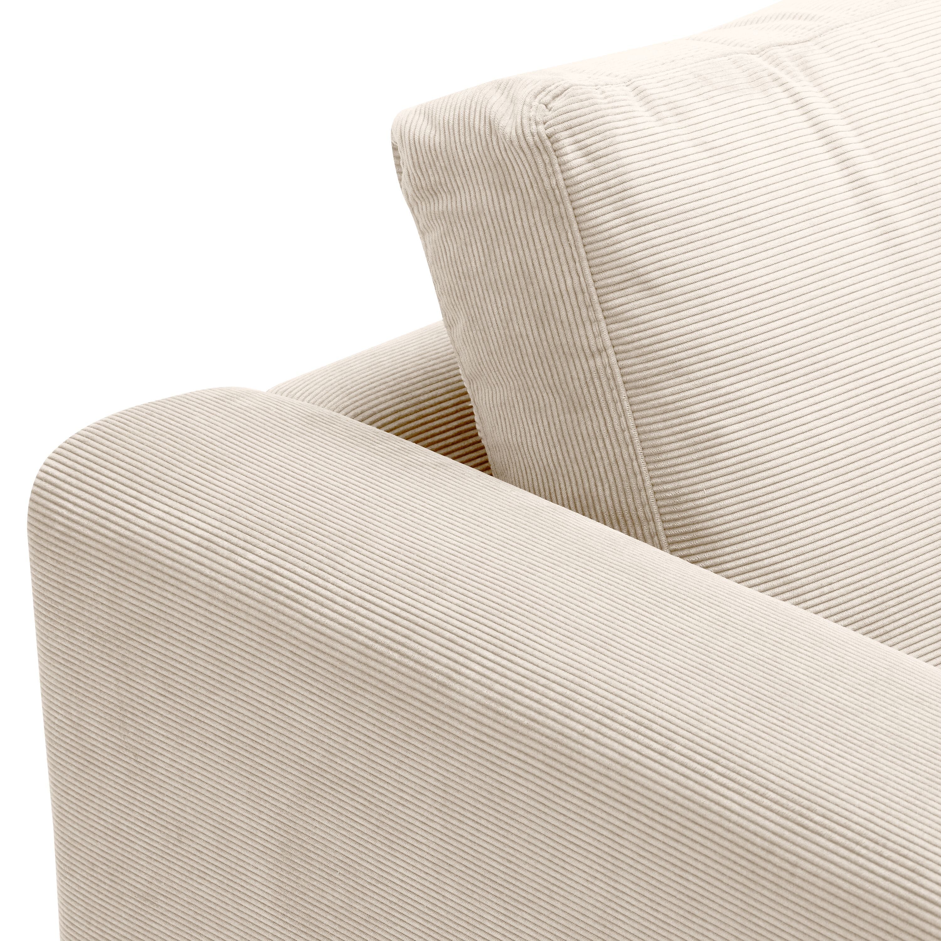 DIENER Ecksofa - Weiss / B: 235.0 cm x T: 156.0 cm x H: 81.0 cm
