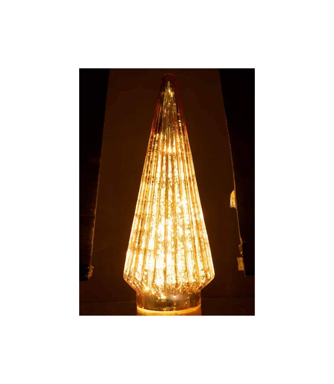 Paris Prix - Sapin De Noël En Verre led 34cm Rose