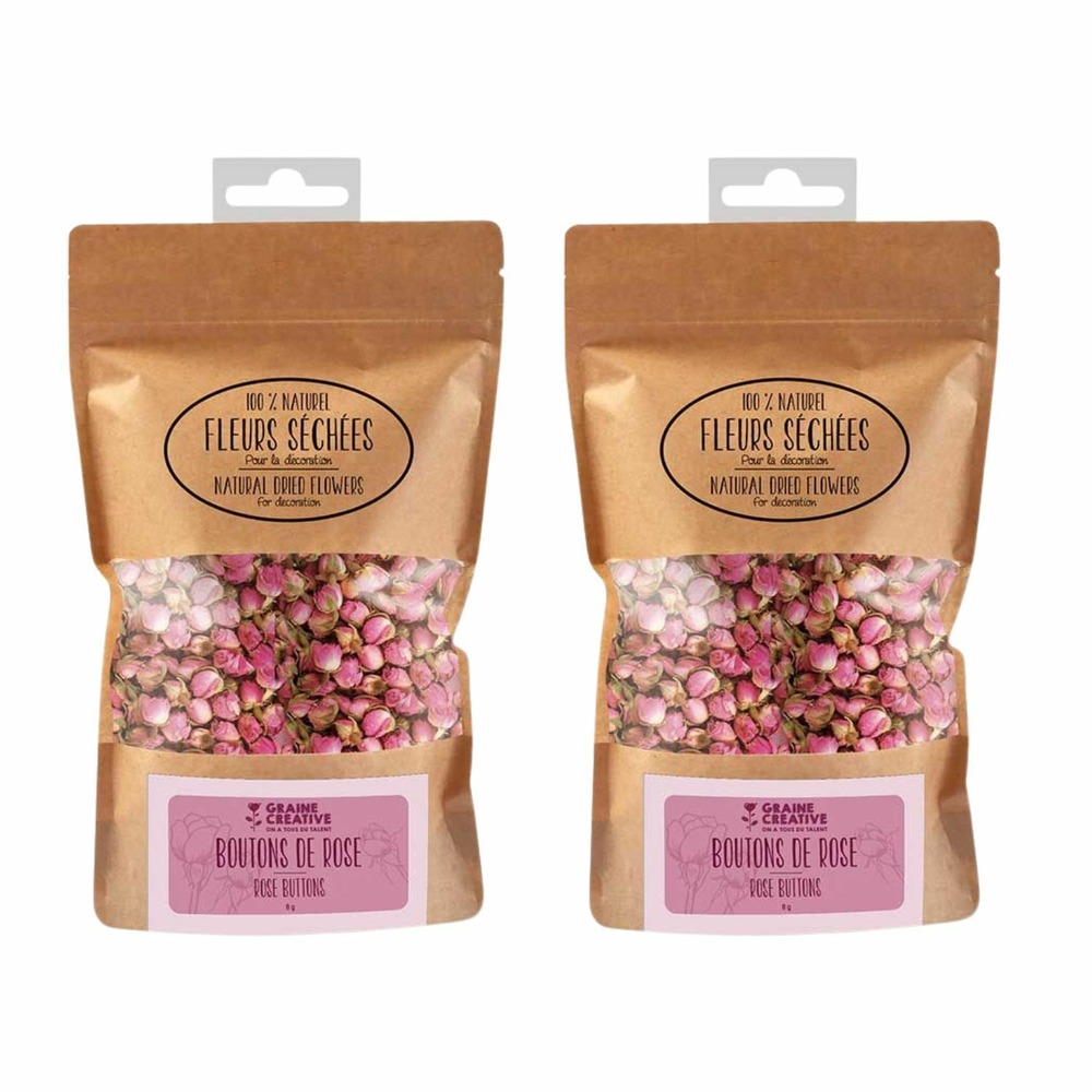 Fleurs séchées décoratives boutons de rose 16 g