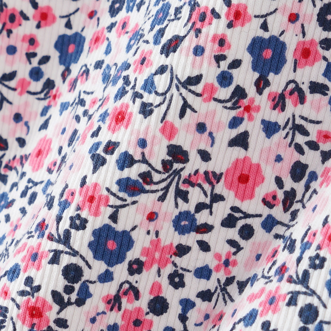 Topolino Mädchen Langarmshirt mit Rippqualität weiss