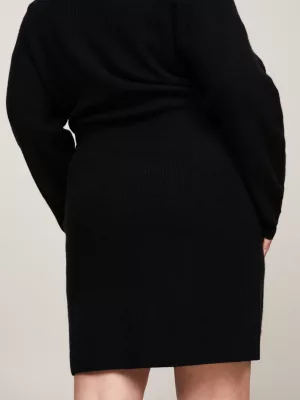 Vestido Curve de lã e cashmere com modelagem relaxada