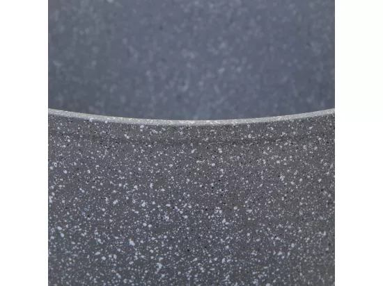 Wok en aluminium - D. 28 cm - Effet pierre grise