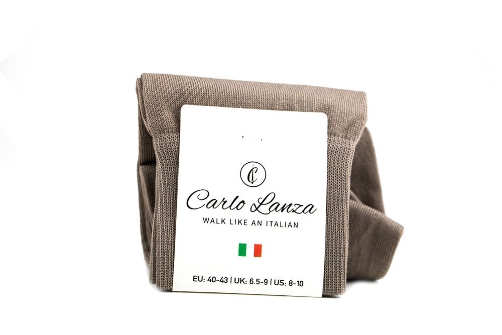 Carlo Lanza Sok Taupe Cotton