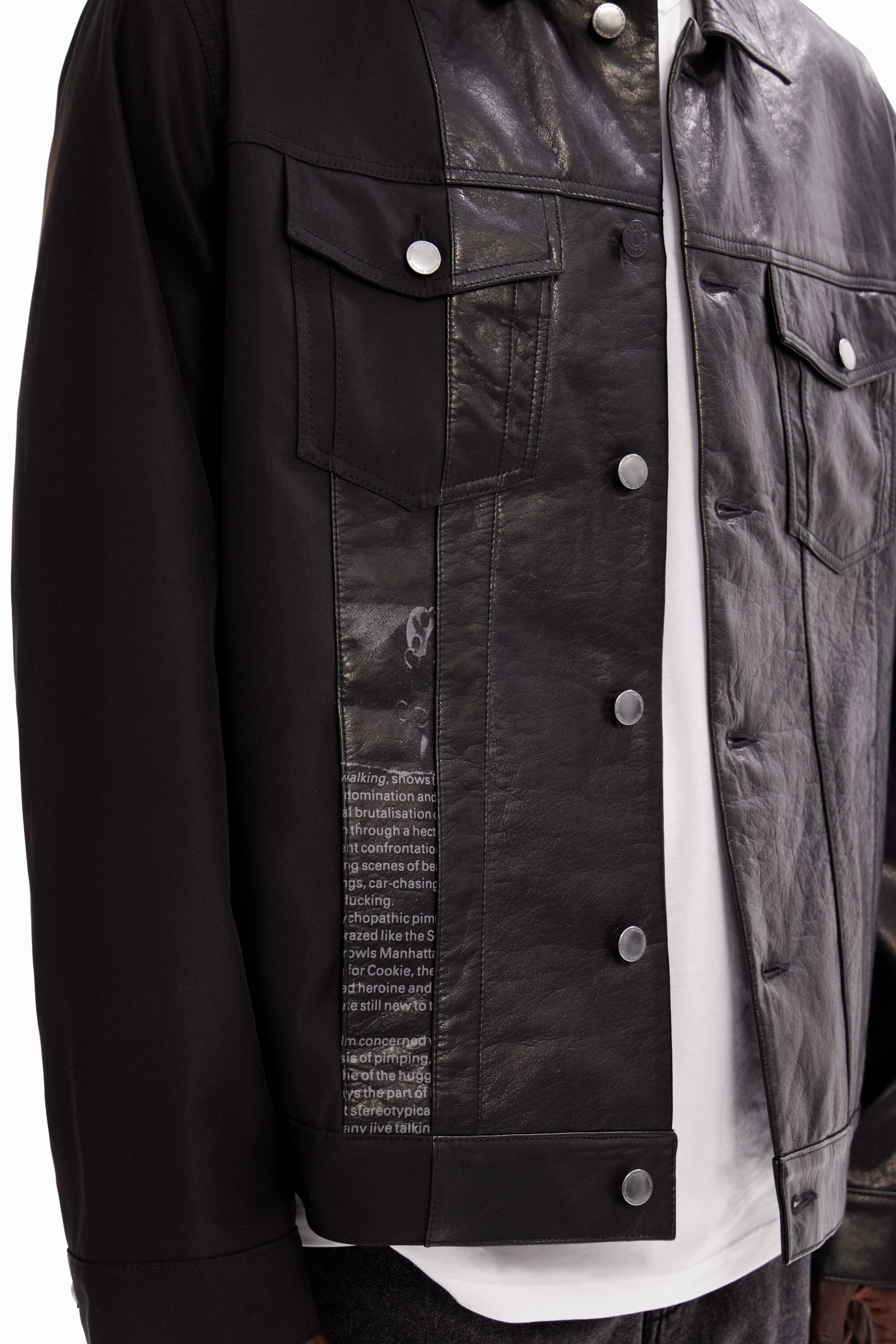 Veste trucker cuir