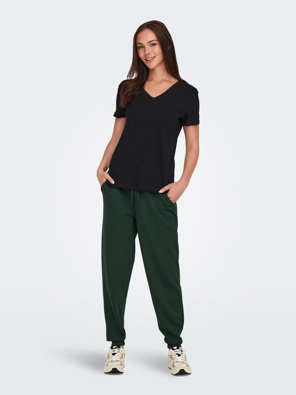 ONPLOUNGE Hohe Taille Normal geschnitten Jogginghose Scarab