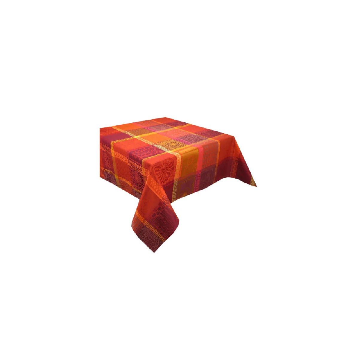 Nappe pur coton rouge 180x180 Garnier Thiebaut