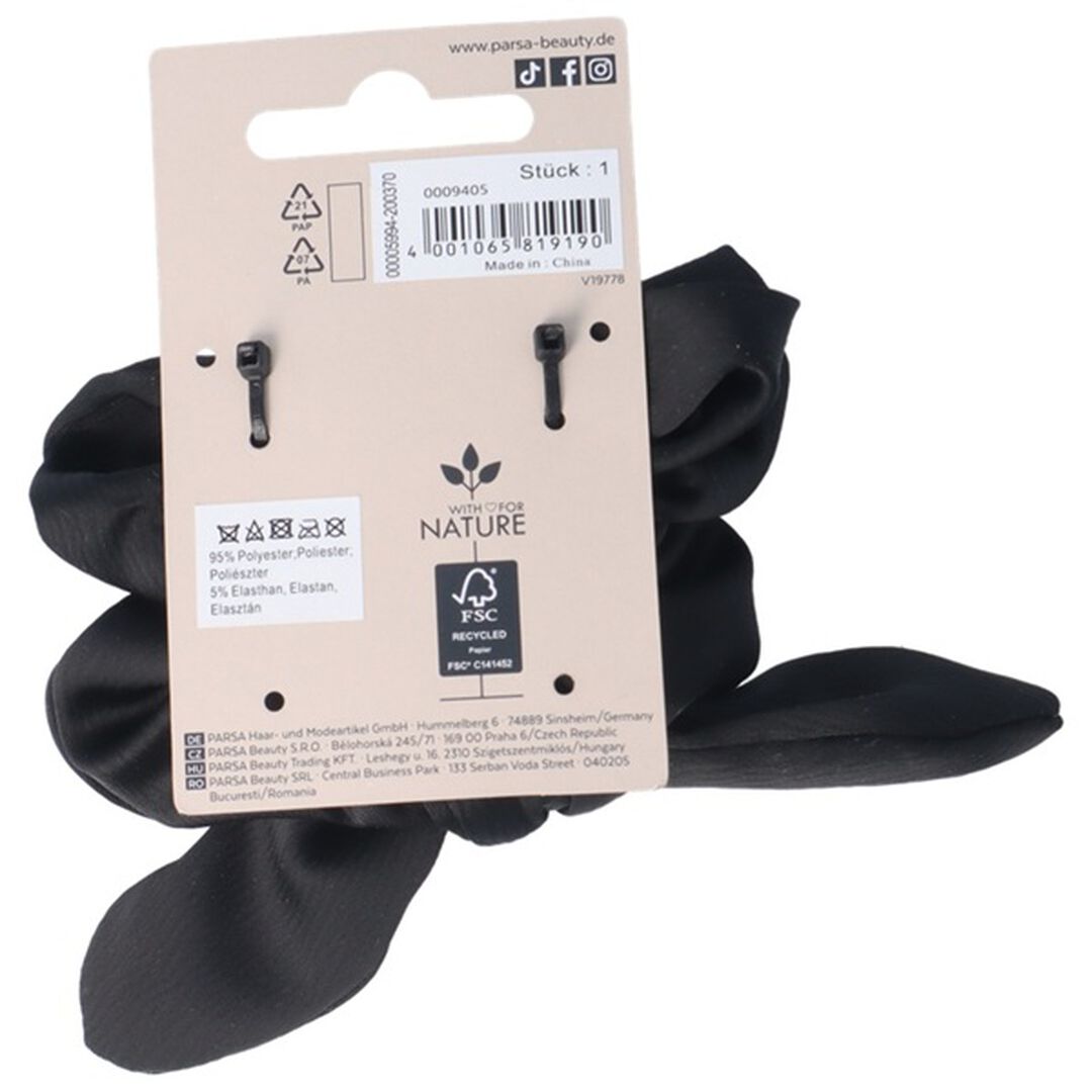 PARSA BEAUTY PARSA ACESSORIOS Scrunchie com laço preto (1 peça) - 1un