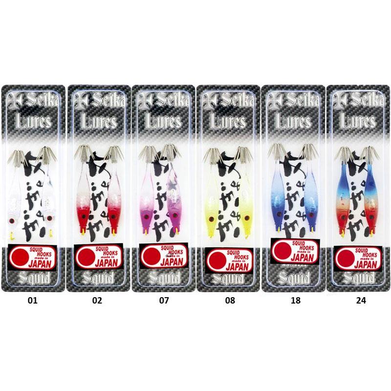 Turlutte Seika Predator Fishing Mini Squid Transparent - 5Cm - Par 2