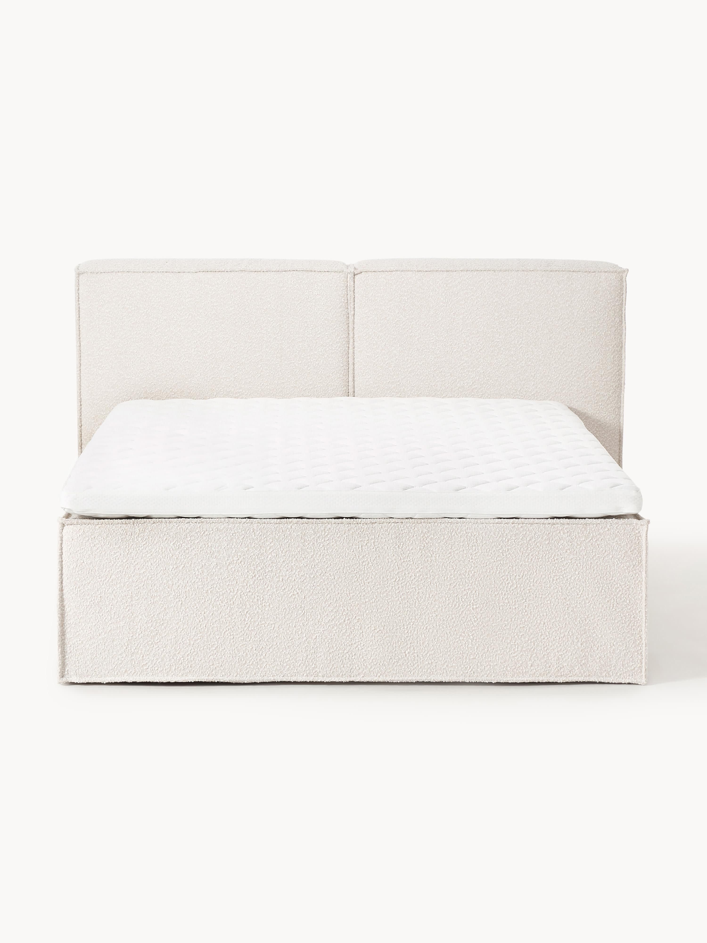 Bouclé boxspring bed Lennon