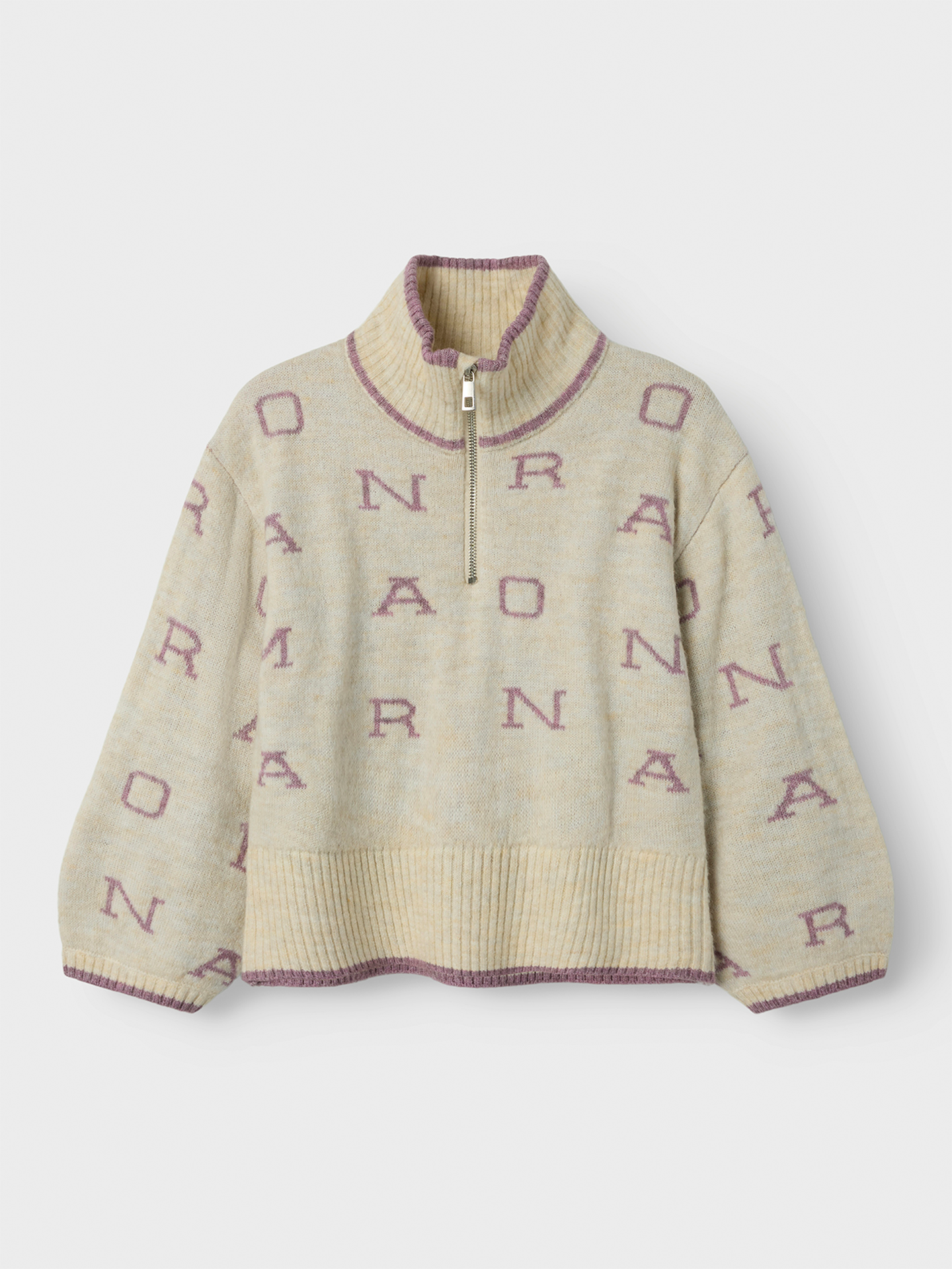 Neify Long Sleeve Oversize Knit Zip