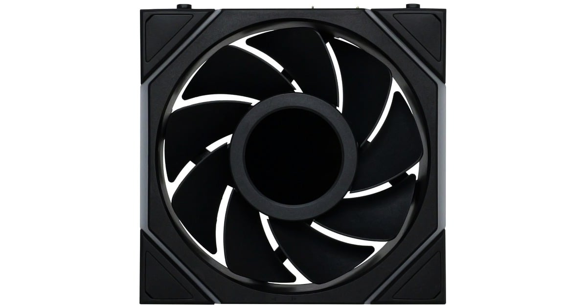Lian LiUNI FAN TL 120 LCD Wireless Reverse Blade RGB case fans  (Zwart, 3 stuks, 120 x 124 x 28 mm, PWM, 1x 9-pin USB, incl. controller)