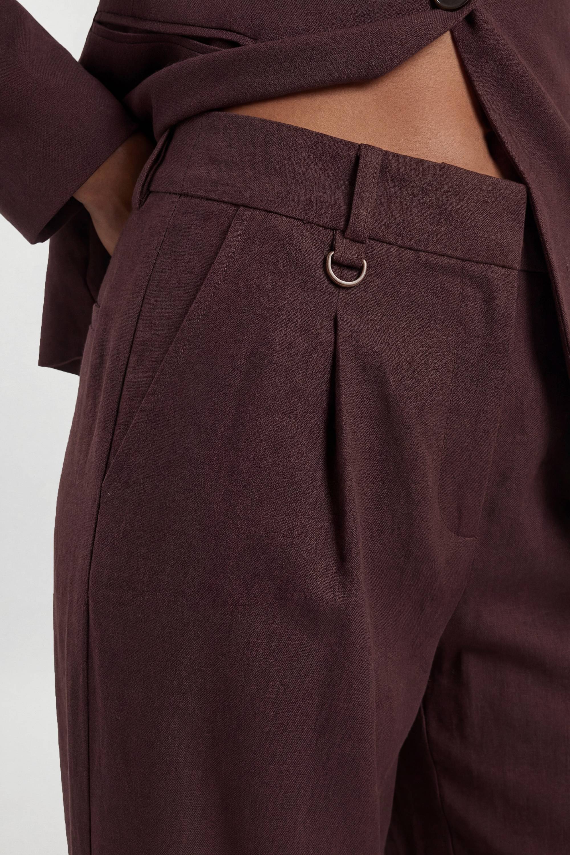 KarenMillen Pantalon Large Tailleur En Mélange Tencel