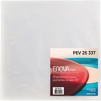 Accessoire platine vinyle Enova Hifi Lot de 25 pochettes pour disques vinyle 33 tours PEV 25 33T