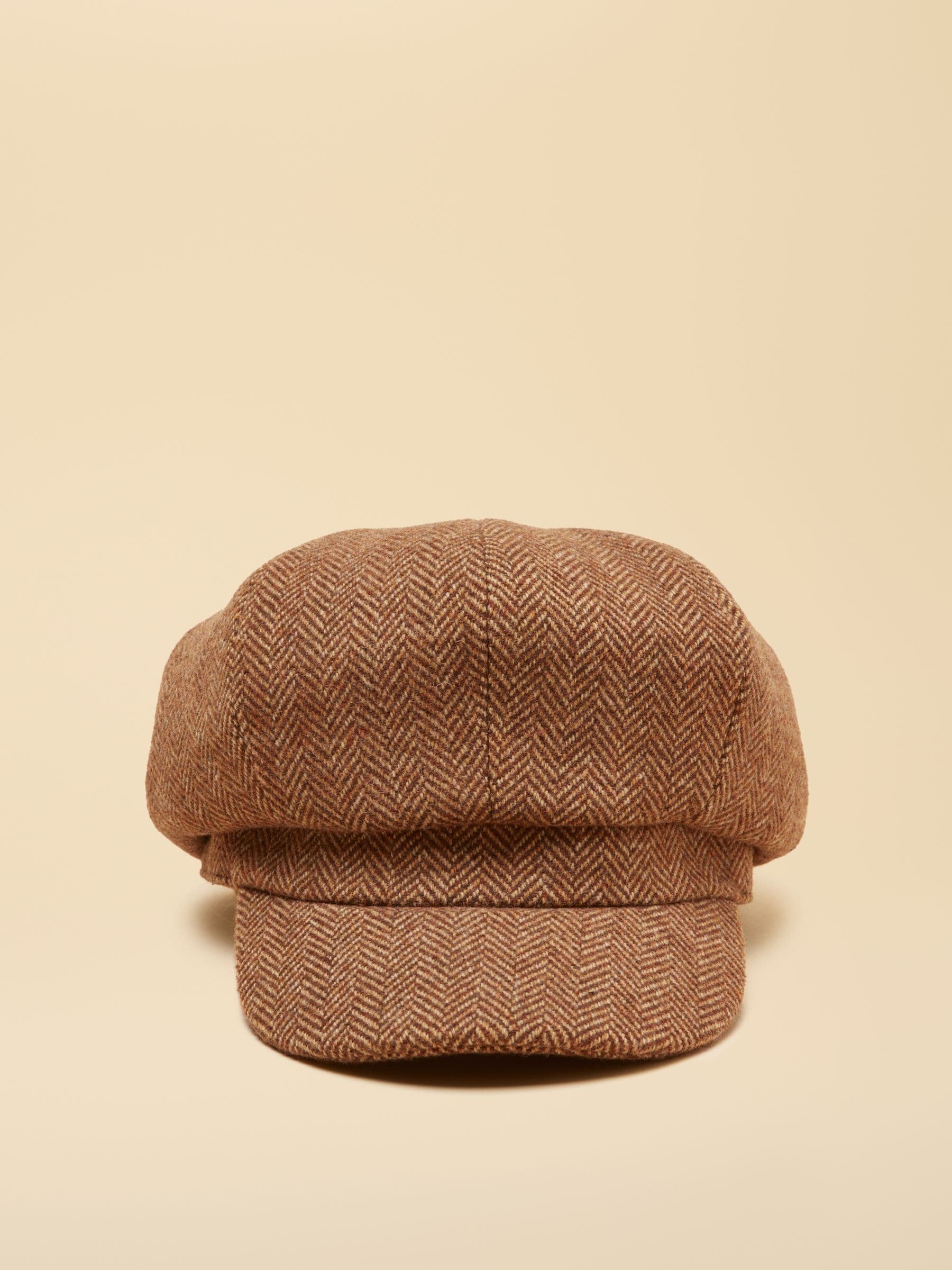 Lichtbruin - Joules Elvaston tweed Baker Boy hoed